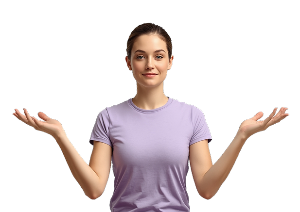 Person presenting healthy food